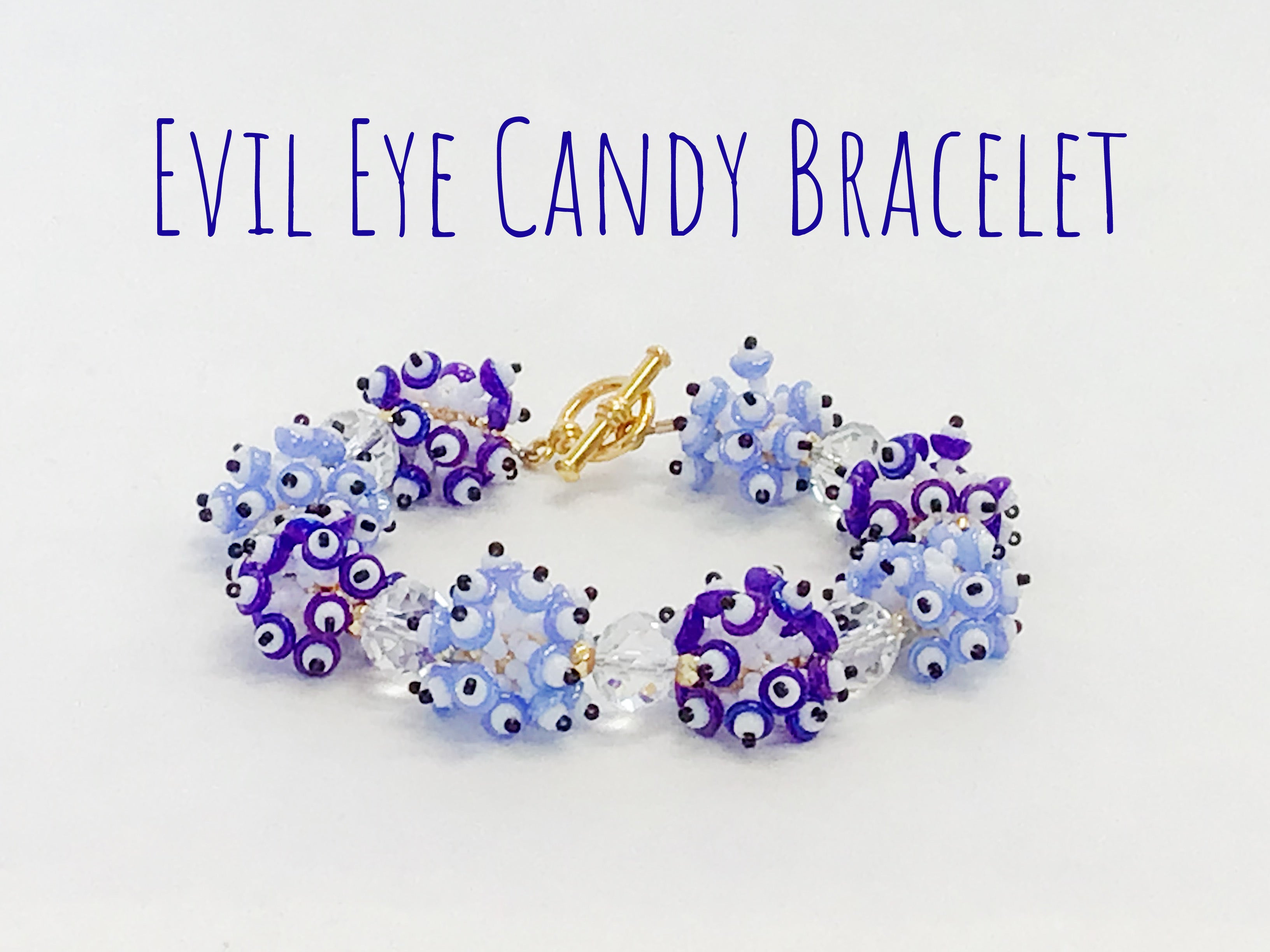 Evil Eye Candy Bracelet Pattern – Heart Beads Jewelry
